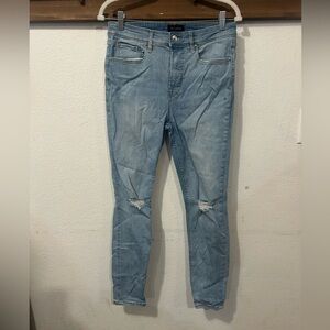 Free Assembly High Rise Skinny Jeans Women's 14 Light Wash Stretch Denim (1497)